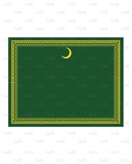 Ритуальная табличка на крест металлическая с фотопечатью модель "Полумесяц" мусульманская