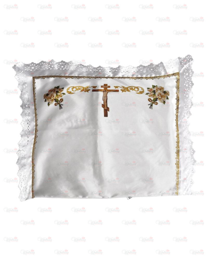 Подушка с фотопечатью "Распятие и розы"
