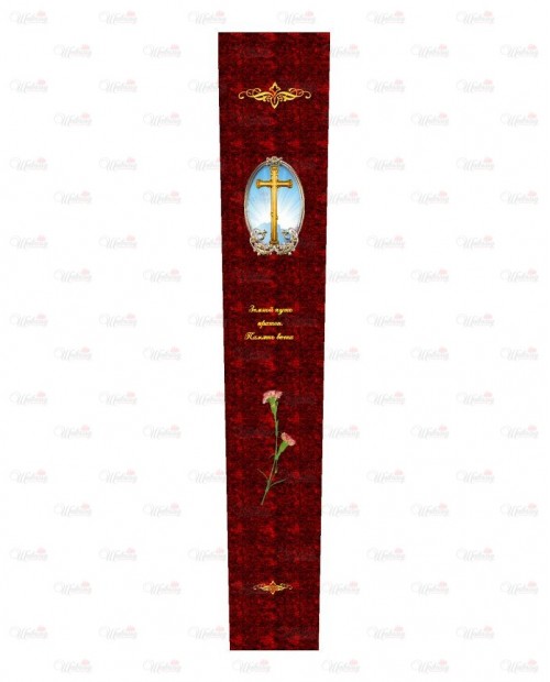 Столешница с фотопечатью "модель Гвоздика с распятием бордовый"