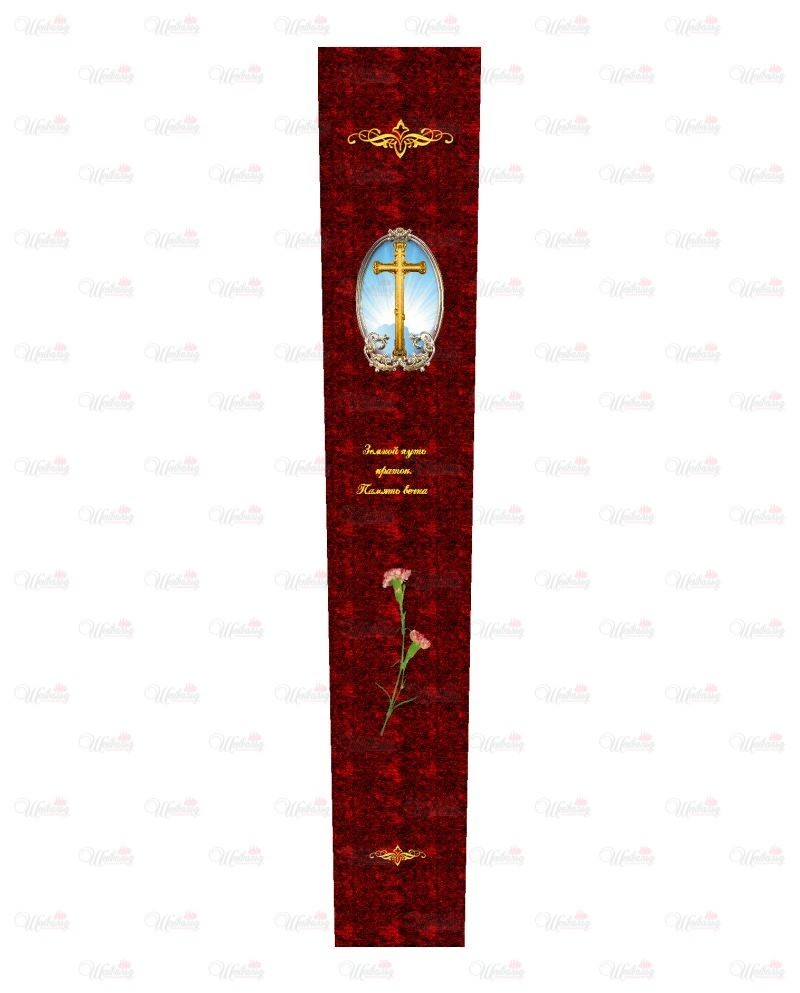 Столешница с фотопечатью "модель Гвоздика с крестом бордовый"