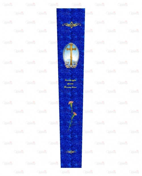 Столешница с фотопечатью "модель Гвоздика с распятием синий"